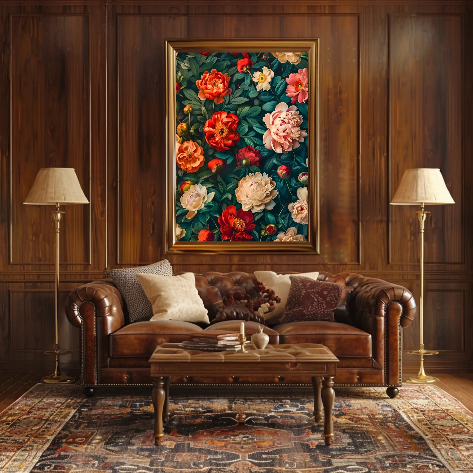 Lush Floral Elegance Art Print - Abstract or Artistic Poster