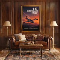 Lockheed T-33 Shooting Star Military Aviation Poster