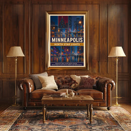 Minneapolis North Star Lights Poster