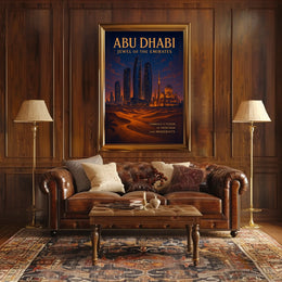 Abu Dhabi Skyline Fusion Urban or Cityscape Poster