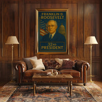 Franklin D. Roosevelt – 32nd President Poster PosterGoat