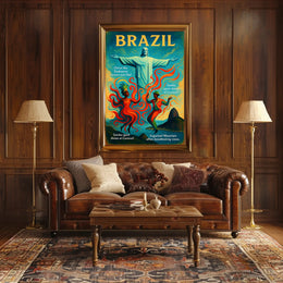 Christ the Redeemer and the Spirit of Carnival Poster PosterGoat