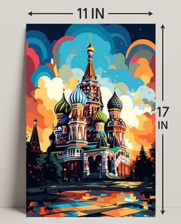 Vibrant St. BasilS Cathedral Poster