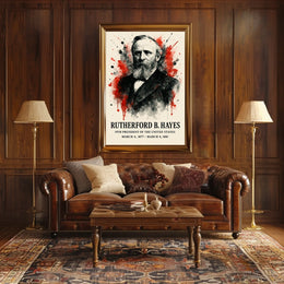 Rutherford B. Hayes Vintage Artistic Historical Poster