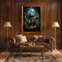 Cosmic Otter Adventure Poster Interstellar Space Journey