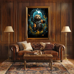 Cosmic Otter Adventure Poster Interstellar Space Journey