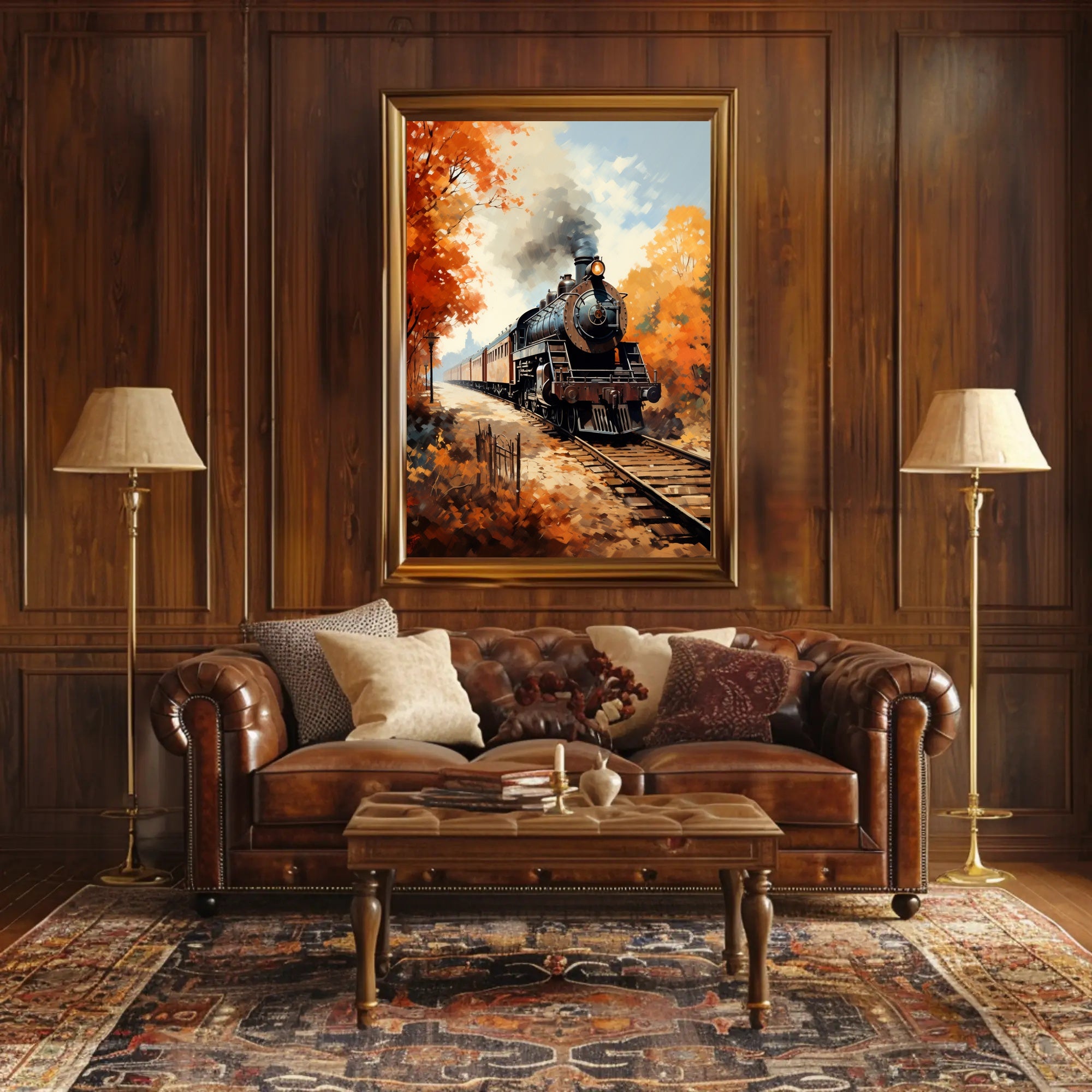 Autumn Journey By Train Poster
