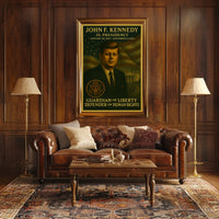 John F. Kennedy Presidential Tribute Historical Poster