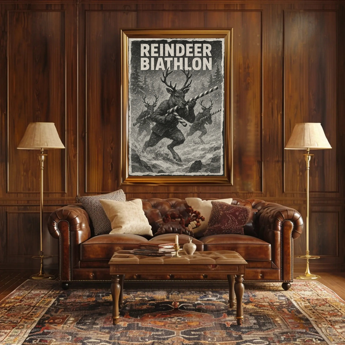 Reindeer Biathlon Poster
