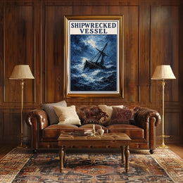 Shipwrecked Vessel Poster PosterGoat