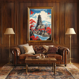 Fukuoka Castle Heritage Art Print - Cultural or Heritage Poster