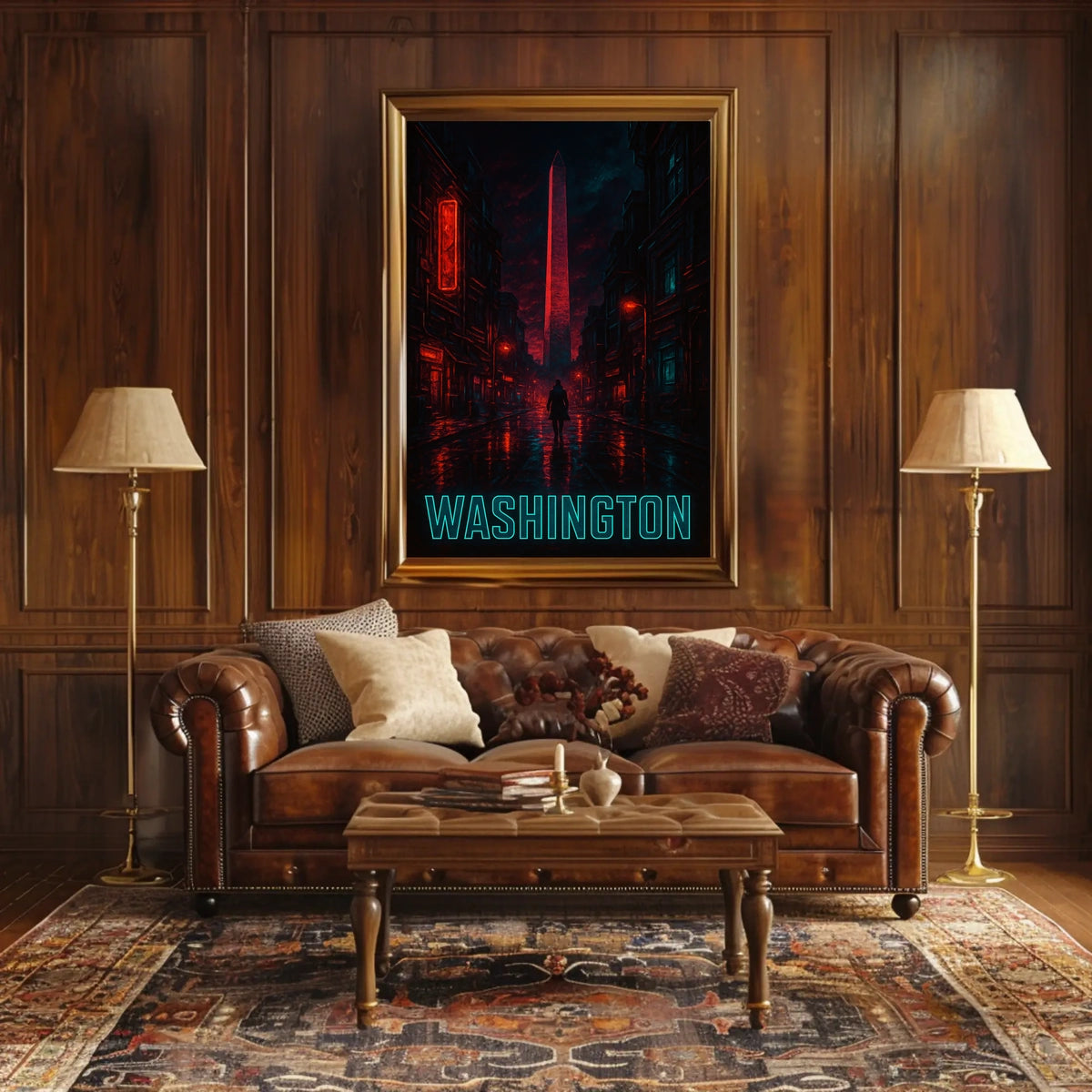 Washington at Night Poster