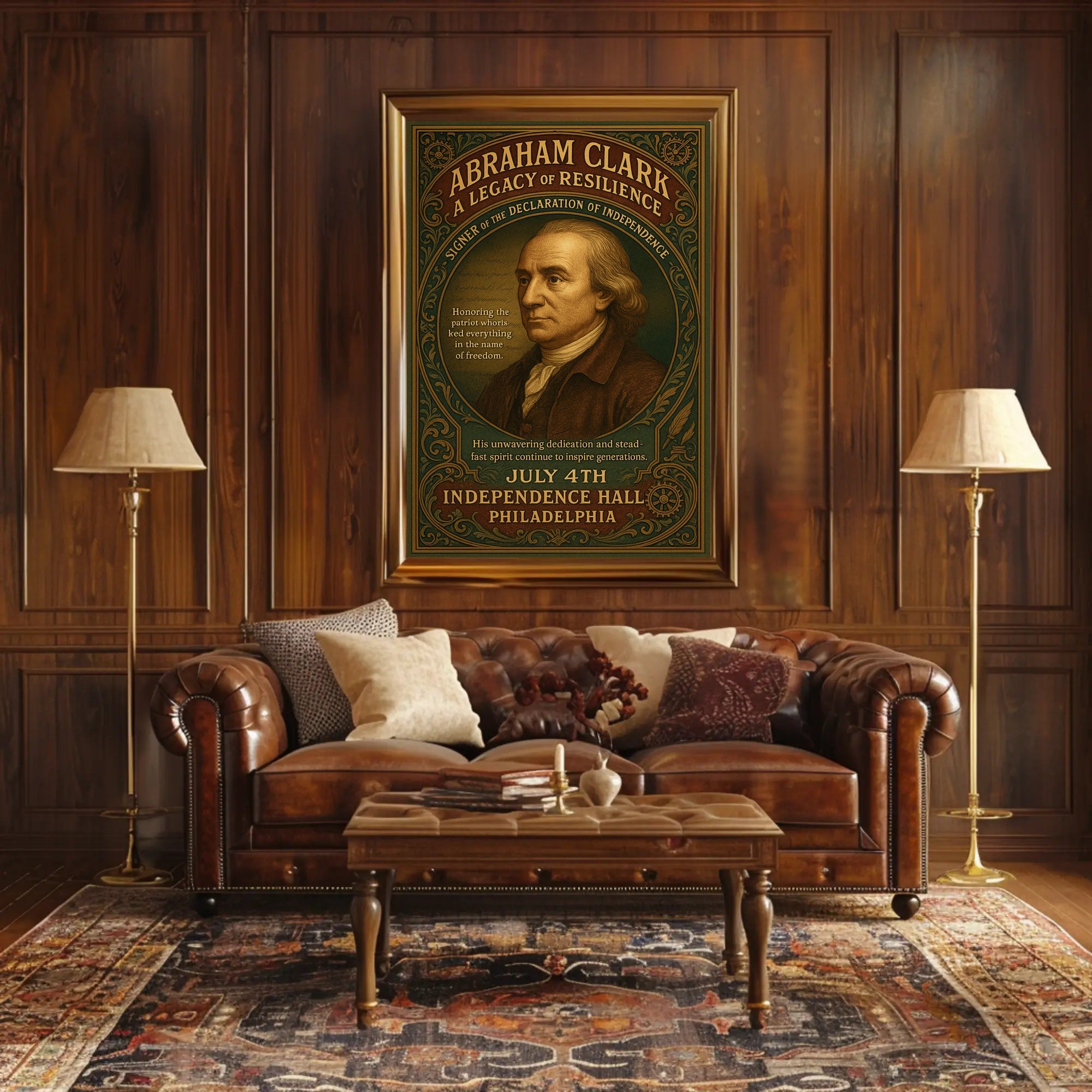 Revolutionary Patriot at Independence Hall Historical or Presidential Poster