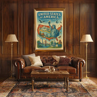 United States Of America Iconic Poster
