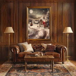 Winter Wonderland With Santa Poster
