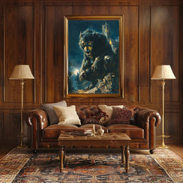 The Nocturnal Beast Art Poster for Home Decor and Art Lovers PosterGoat