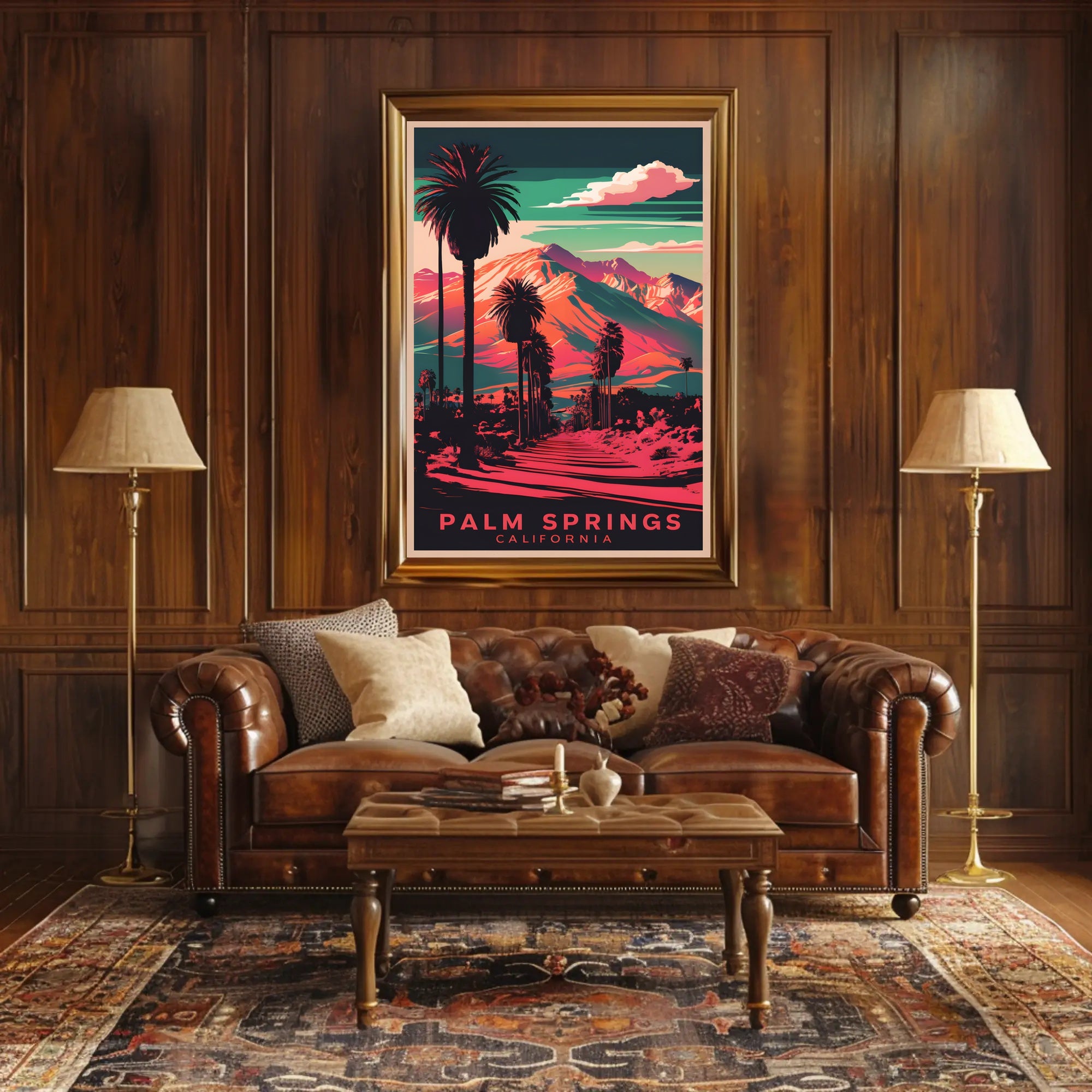 Palm Springs Retro Poster