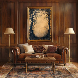 Haunting Sepia Gothic Forest - Abstract, Artistic, or Pop Culture Poster