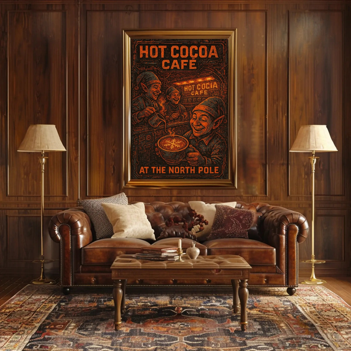 Hot Cocoa Café At The North Pole Poster