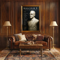 Malcolm X A Voice of Transformation Poster PosterGoat
