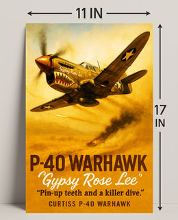Gypsy Rose Lee P-40 Warhawk Poster PosterGoat