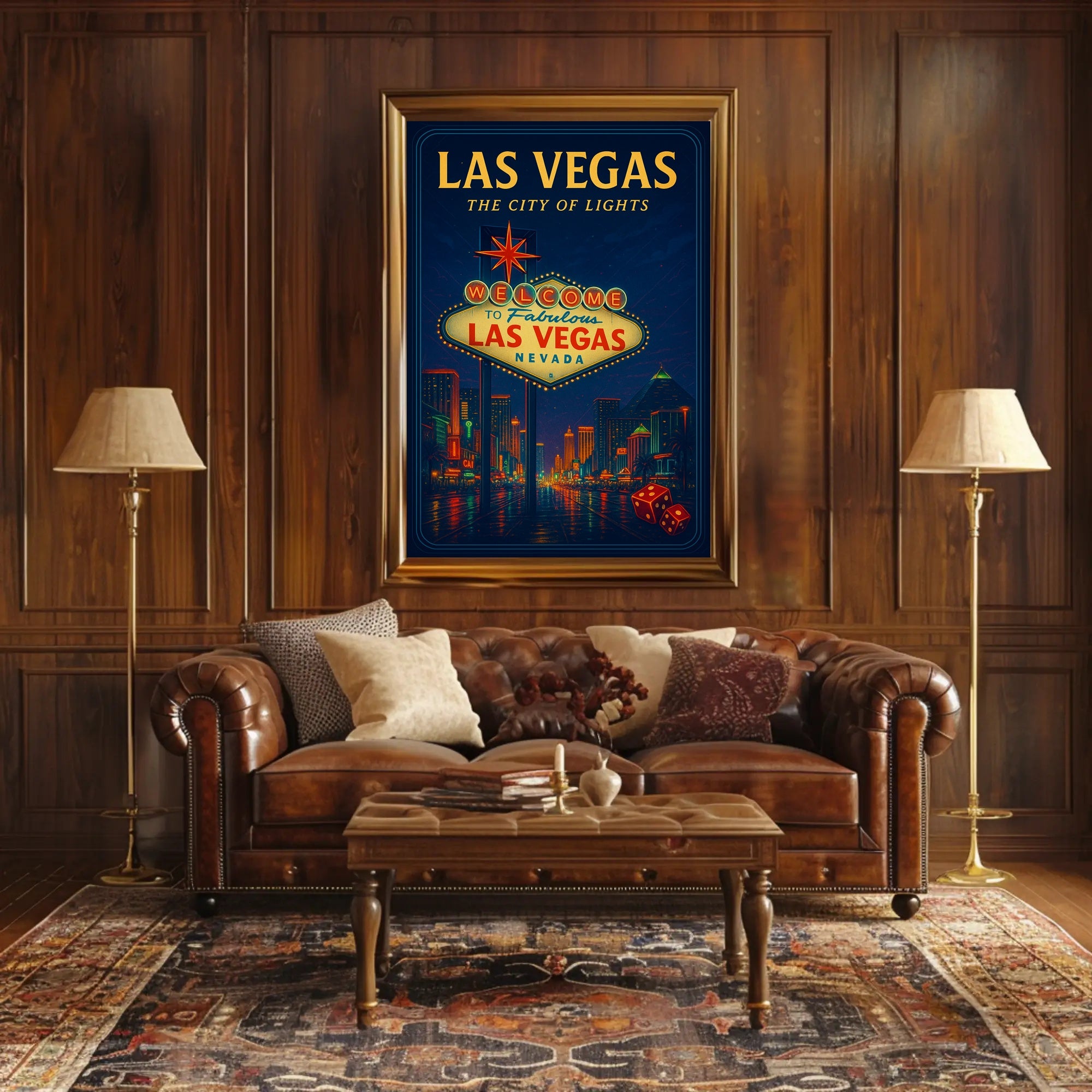 Las Vegas Vintage Travel Poster