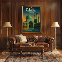 Esfahan – Where Heaven's Geometry Meets Earthly Beauty Poster PosterGoat