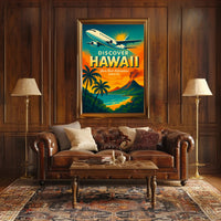 Discover Hawaii Travel Poster Adventure Awaits PosterGoat