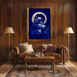 Moonlit Music Wolf Poster