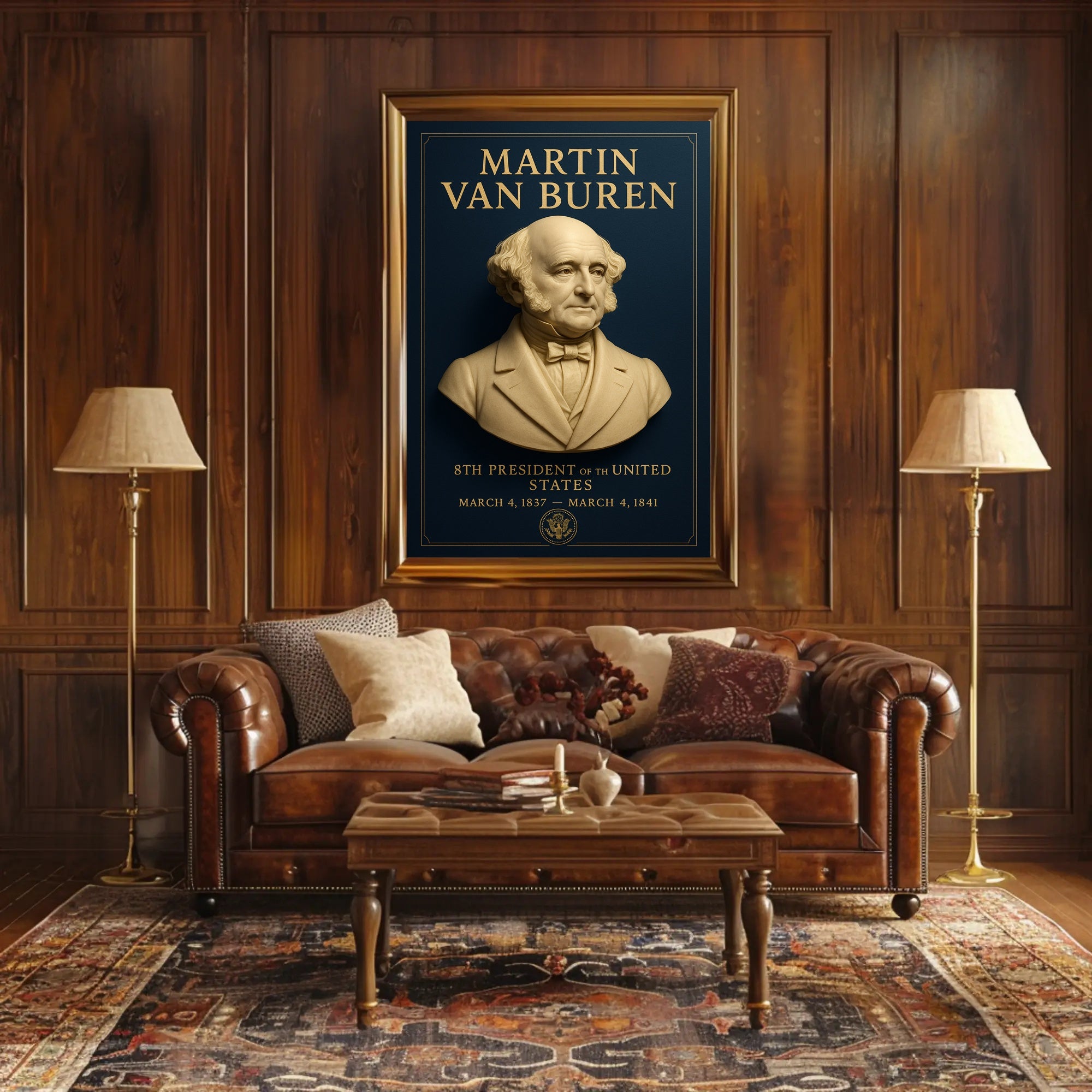 Martin Van Buren Presidential Historical Poster PosterGoat