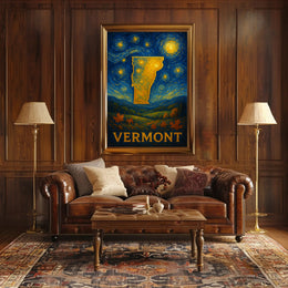 Vermont Starry Night Wall Art Print