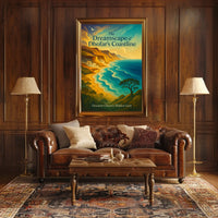 Dhofar Coastal Beauty: Abstract Art Travel Poster