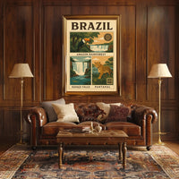 Brazil's Natural Wonders Vintage Travel Poster