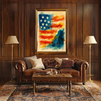 Abstract American Flag Abstract Poster