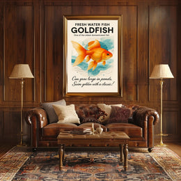 Goldfish Tranquility: Artistic Animal Poster