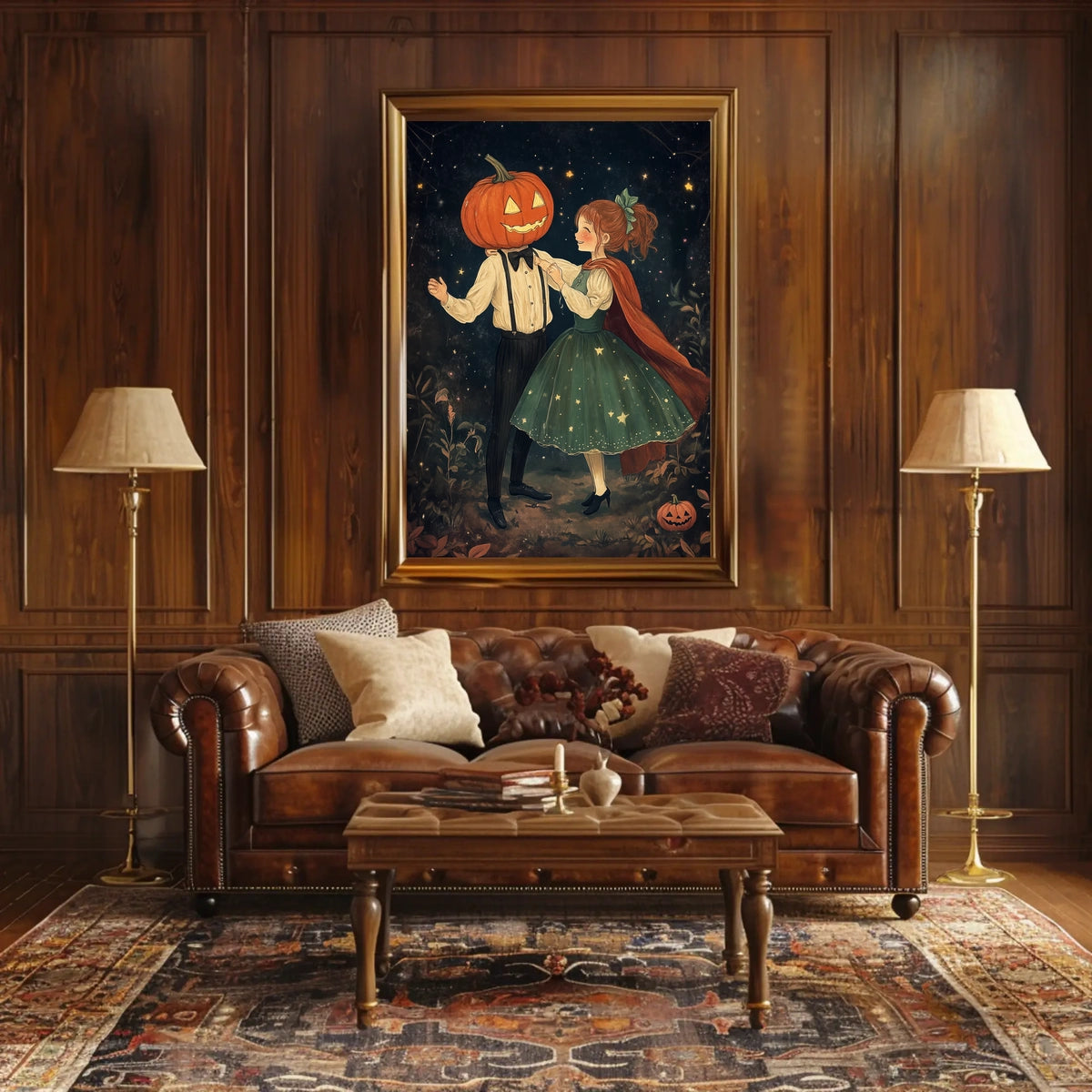 Whimsical Dancing Scene Illustration Fairy-tale Poster