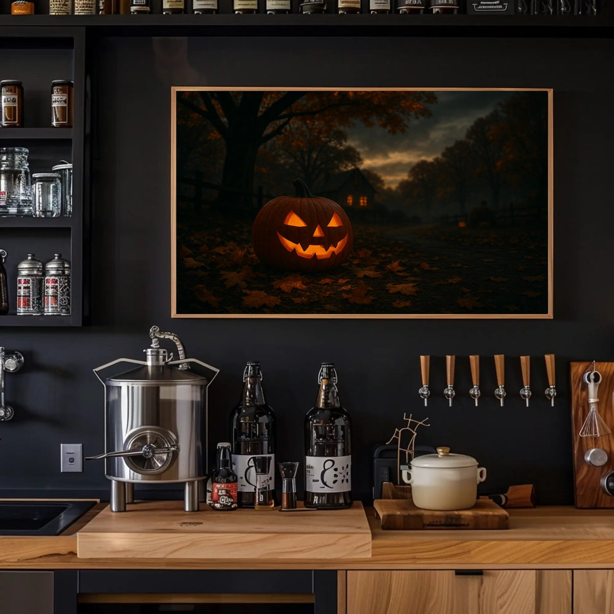 Halloween Night Gothic City Night Collector Poster