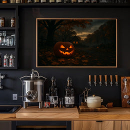 Halloween Night Gothic City Night Collector Poster