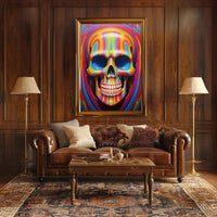 Vibrant Skull Art Poster PosterGoat
