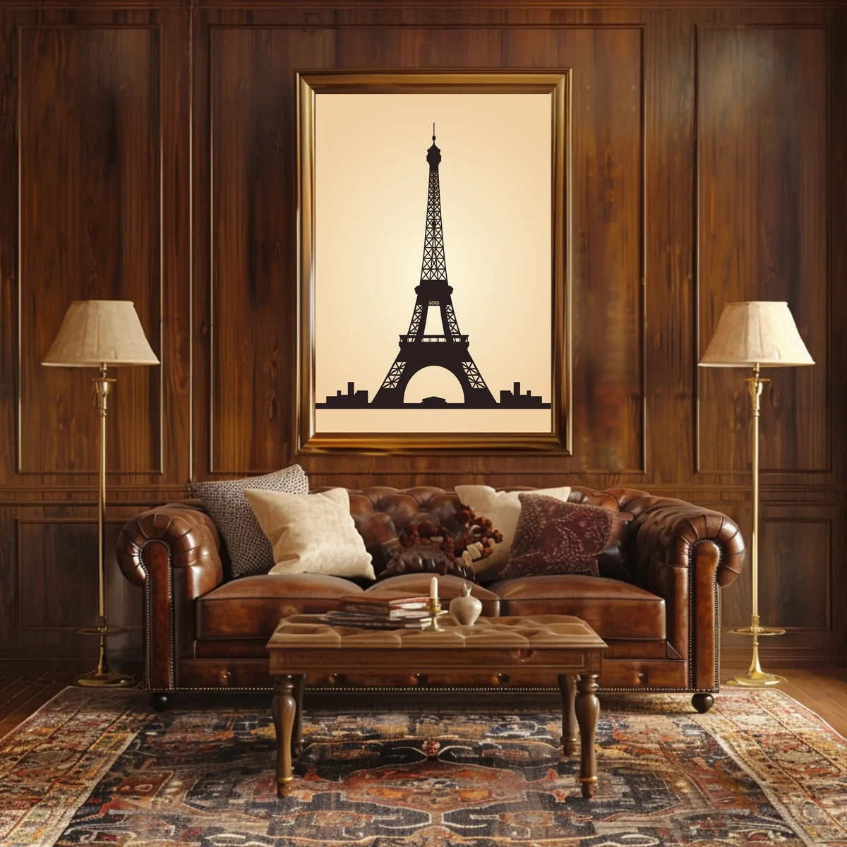 Eiffel Tower Silhouette Minimalist Travel Poster
