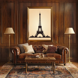 Eiffel Tower Silhouette Minimalist Travel Poster