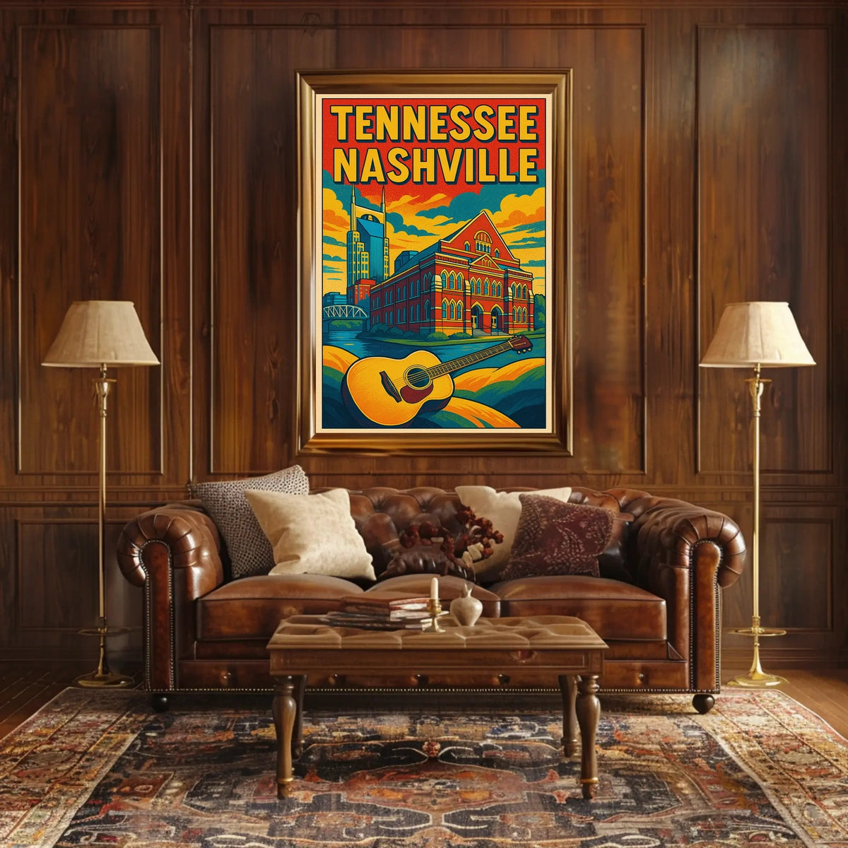 Nashville, Tennessee Music City Vibes Poster