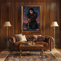 Warrior Woman Fantasy Twilight Motif: Fantasy or Mythology Poster
