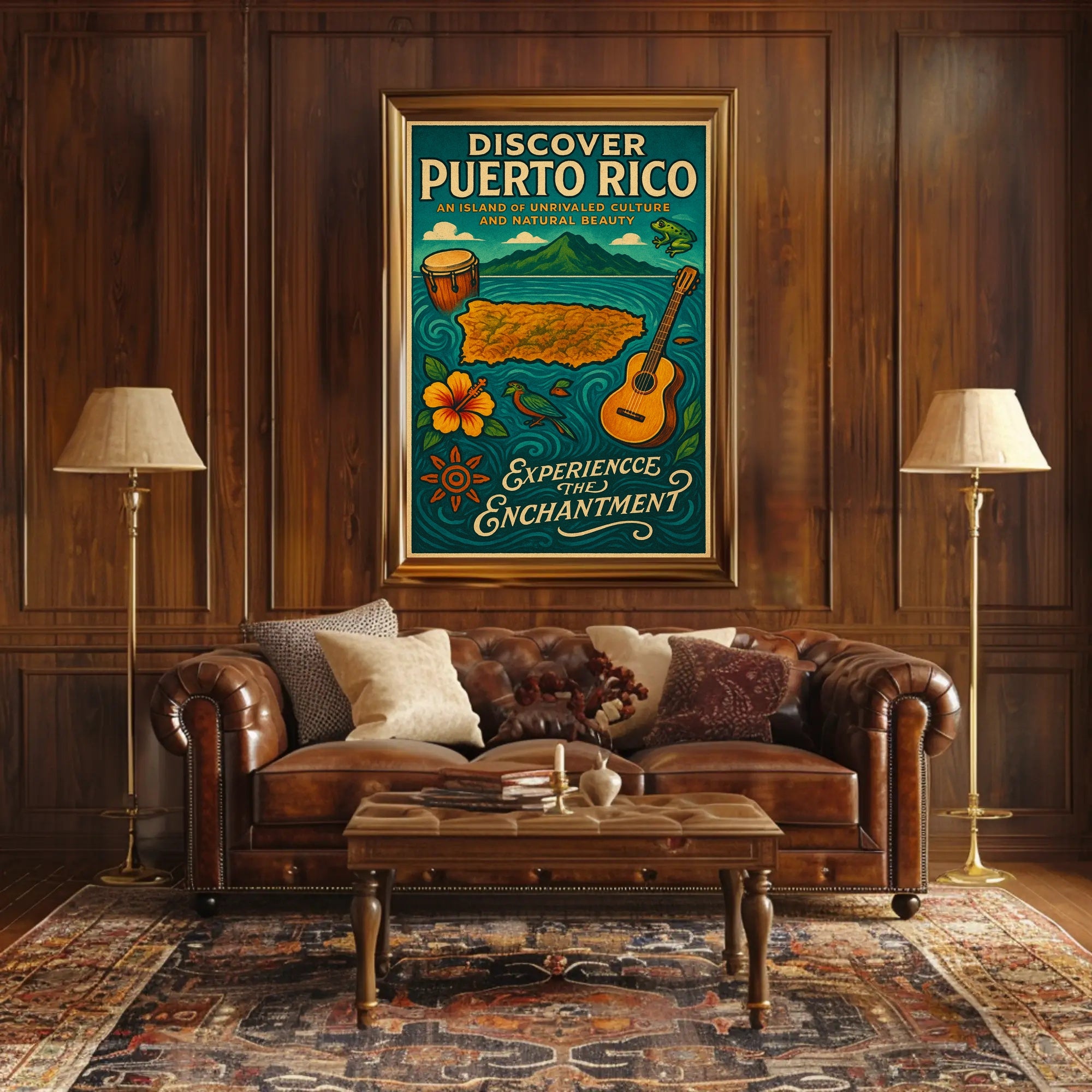 Discover Puerto Rico Vintage Travel Poster PosterGoat