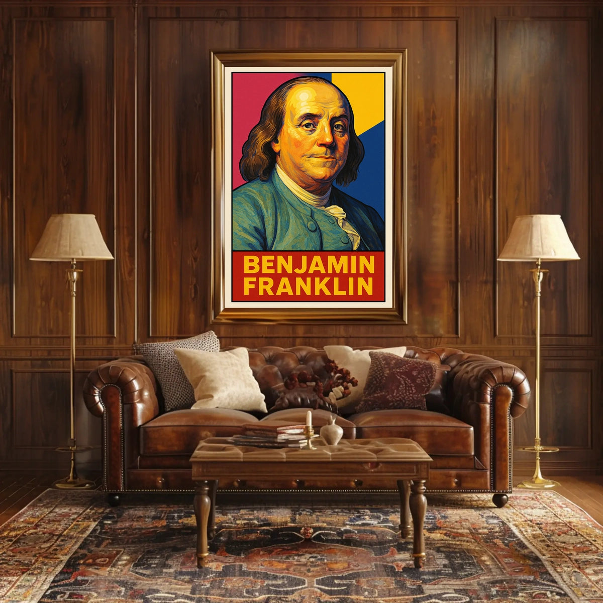 Benjamin Franklin Iconic Statesman Poster