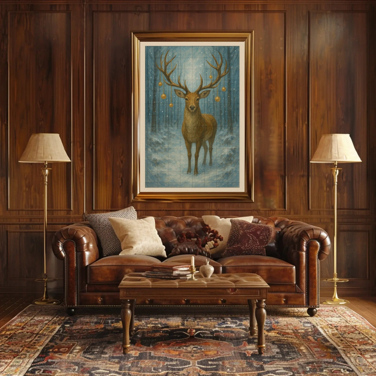Enchanted Winter Stag Poster