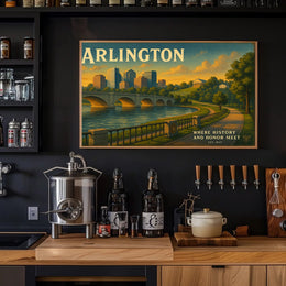 Arlington Travel Poster Where History Meets Honor
