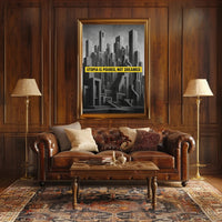Dystopian Angular Cityscape Futuristic Sci-Fi Poster