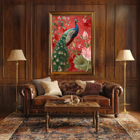 Peacock Elegance: Exotic Animal Art Poster