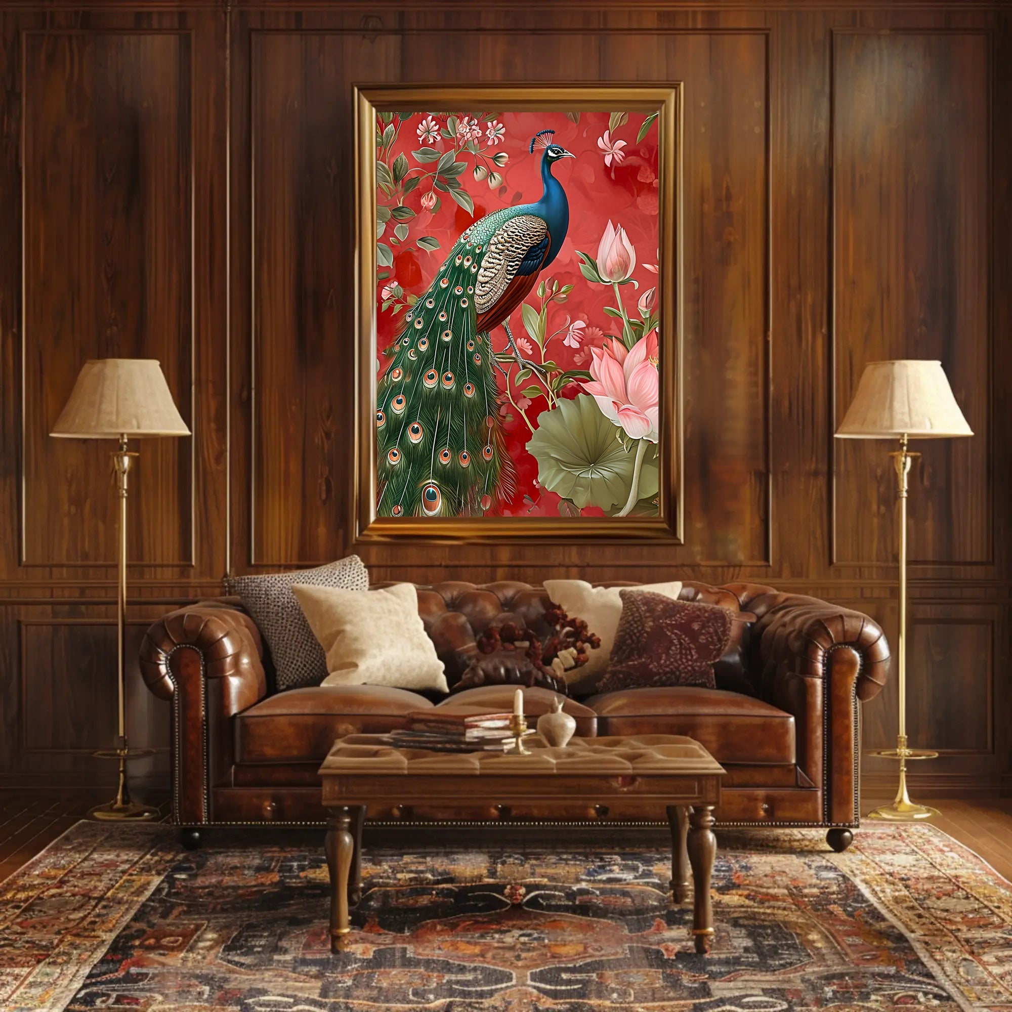 Peacock Elegance: Exotic Animal Art Poster